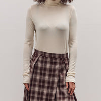 Roll Neck Jersey Top, Ivory