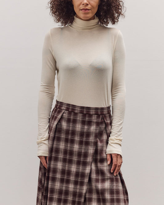 Roll Neck Jersey Top, Ivory