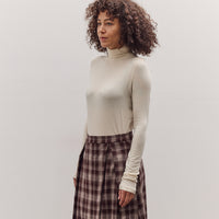 Roll Neck Jersey Top, Ivory