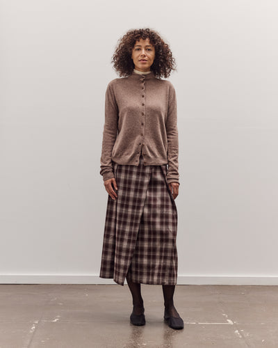 Mock Neck Cardigan, Dark Beige