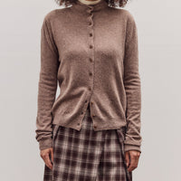 Mock Neck Cardigan, Dark Beige