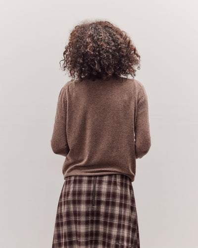 Mock Neck Cardigan, Dark Beige