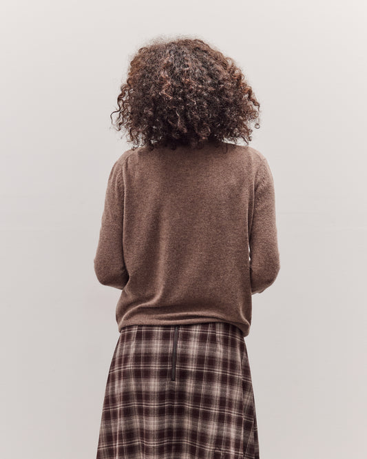 Mock Neck Cardigan, Dark Beige