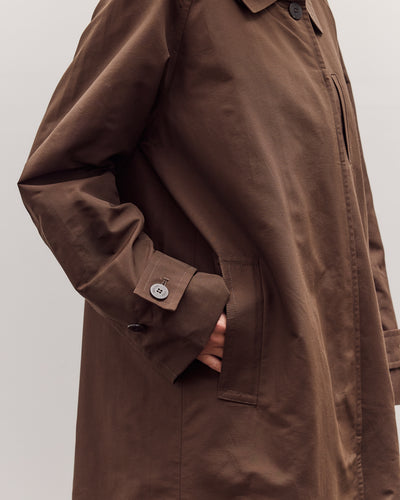 Single-Breasted Trench Coat, Brown
