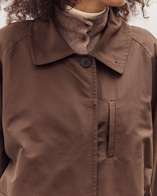 Single-Breasted Trench Coat, Brown