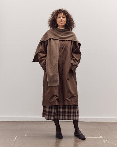 Wool Blend Knit Shawl, Light Brown