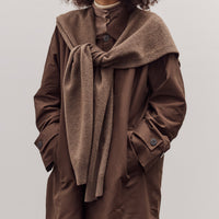 Wool Blend Knit Shawl, Light Brown