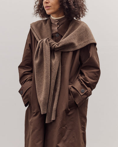 Wool Blend Knit Shawl, Light Brown
