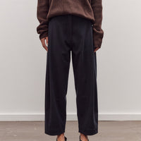 Cropped Barrel-Leg Pants, Navy