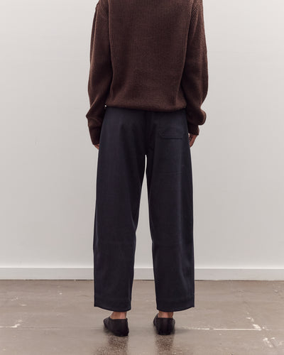 Cropped Barrel-Leg Pants, Navy