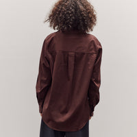 Asymmetric Cotton Shirt, Brown