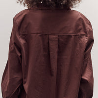 Asymmetric Cotton Shirt, Brown