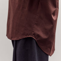 Asymmetric Cotton Shirt, Brown