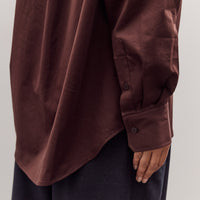 Asymmetric Cotton Shirt, Brown