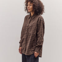 Oversized Plaid Shirt, Brown Plaid