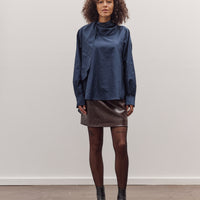 Faux Leather Mini Skirt, Brown
