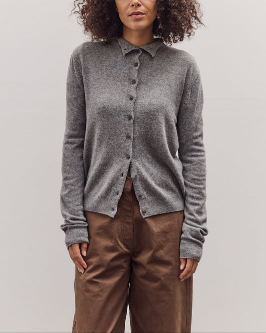 Mock Neck Cardigan, Gray