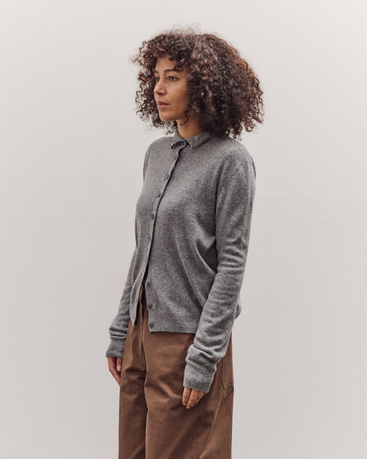 Mock Neck Cardigan, Gray