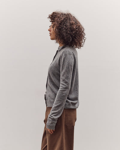 Mock Neck Cardigan, Gray