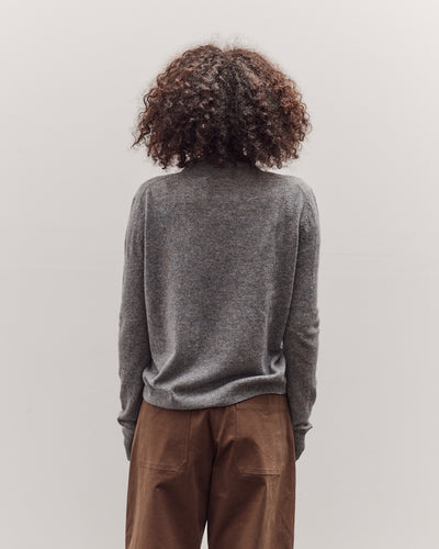 Mock Neck Cardigan, Gray