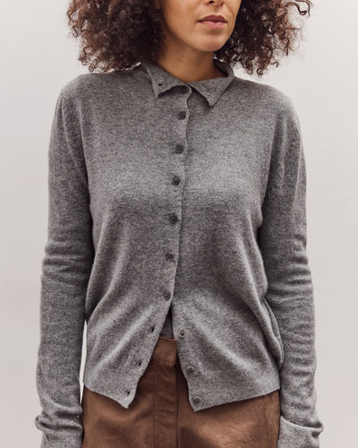 Mock Neck Cardigan, Gray