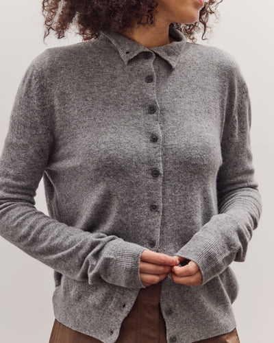 Mock Neck Cardigan, Gray