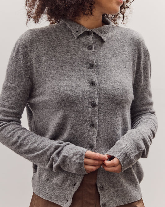 Mock Neck Cardigan, Gray