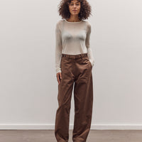 Wool Tencel Crew Neck Top, Ivory
