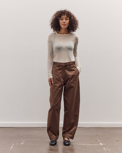 Wool Tencel Crew Neck Top, Ivory