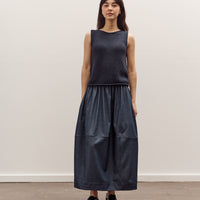 Mijeong Park Denim Balloon Midi Skirt, Navy