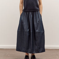 Mijeong Park Denim Balloon Midi Skirt, Navy