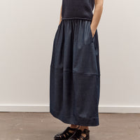 Mijeong Park Denim Balloon Midi Skirt, Navy