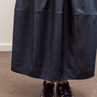 Mijeong Park Denim Balloon Midi Skirt, Navy