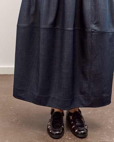 Mijeong Park Denim Balloon Midi Skirt, Navy