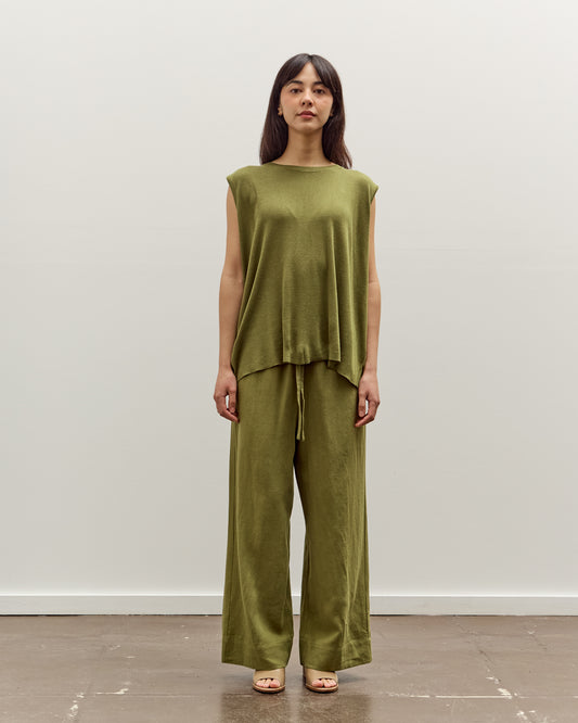 Mijeong Park Drape Back Knit Top, Green