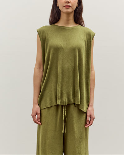 Mijeong Park Drape Back Knit Top, Green