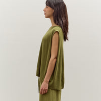 Mijeong Park Drape Back Knit Top, Green