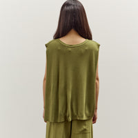 Mijeong Park Drape Back Knit Top, Green