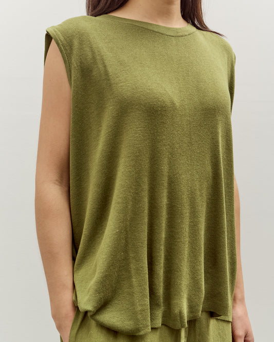 Mijeong Park Drape Back Knit Top, Green
