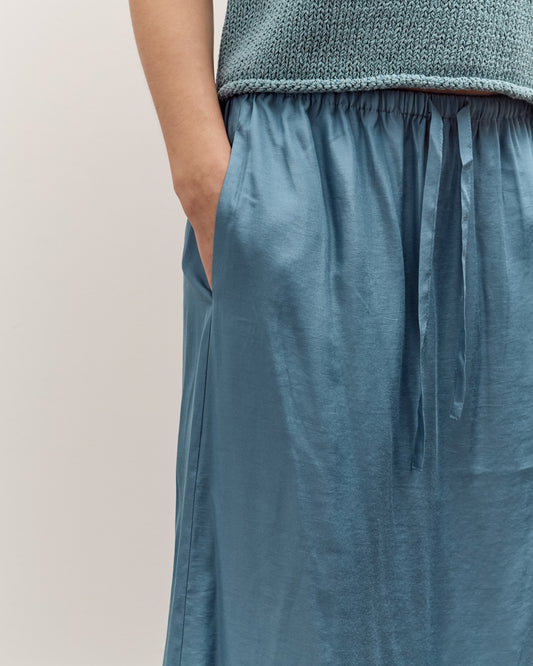 Mijeong Park Drawstring Midi Skirt, Blue