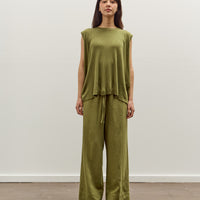 Mijeong Park Linen Blend Cropped Pants, Green