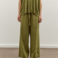 Mijeong Park Linen Blend Cropped Pants, Green