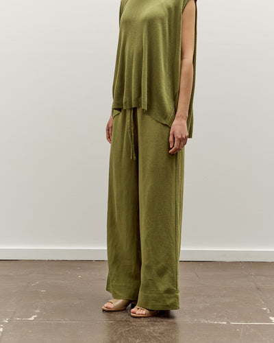 Mijeong Park Linen Blend Cropped Pants, Green
