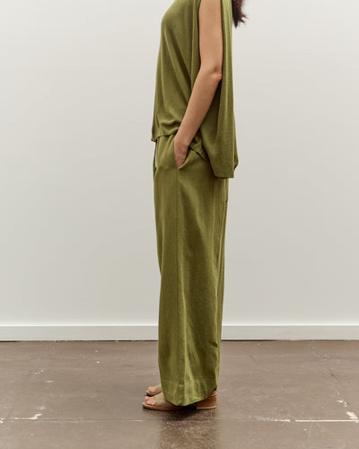 Mijeong Park Linen Blend Cropped Pants, Green