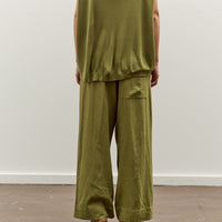 Mijeong Park Linen Blend Cropped Pants, Green