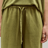 Mijeong Park Linen Blend Cropped Pants, Green