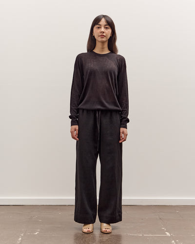 Mijeong Park Linen Blend Cropped Pants, Black