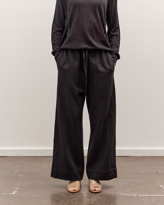 Mijeong Park Linen Blend Cropped Pants, Black