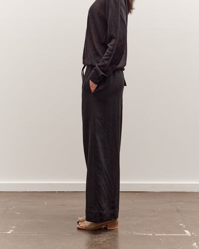 Mijeong Park Linen Blend Cropped Pants, Black