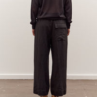 Mijeong Park Linen Blend Cropped Pants, Black